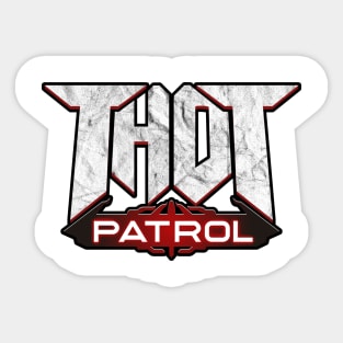 Thot Patrol Doom logo parody Sticker